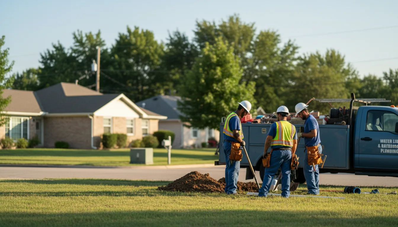 Residential water line and bathroom plumbing service in Miamisburg, OH